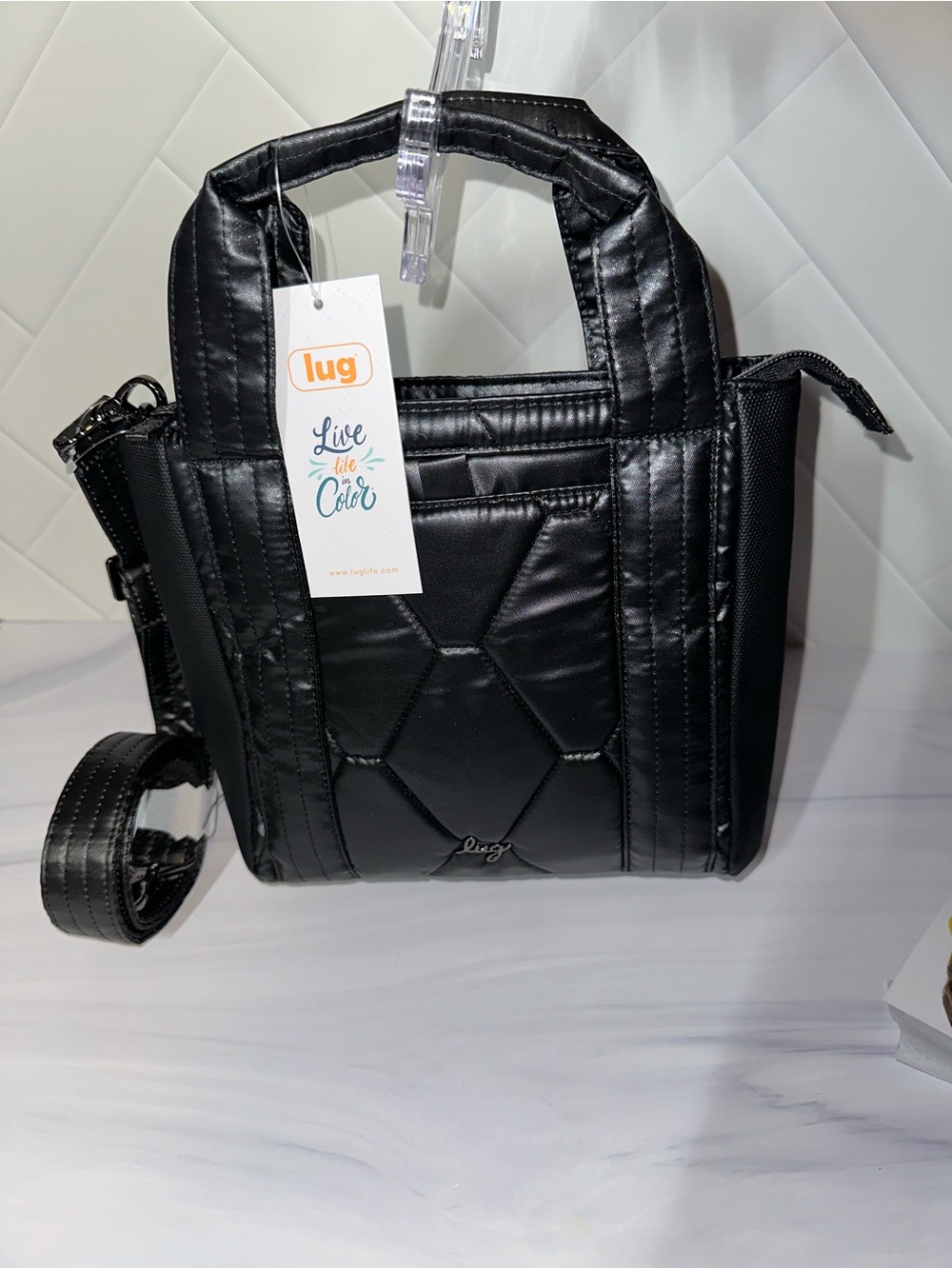Lug Cadence Crossbody Metallic Black NEW